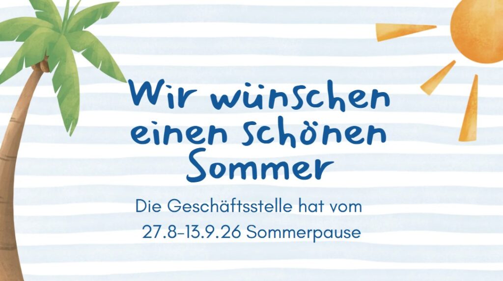 Wir wünschen schöne Sommerferien